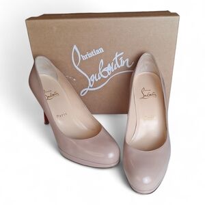 Christian Louboutin New Simple Pump 100 Jazz Calfskin Nude 7 (37.5)